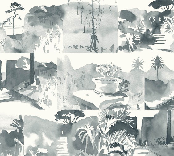 Панно Paint and Paper Library Tresco Abbey Gardens Paris Rooftops 0393AGPARIS